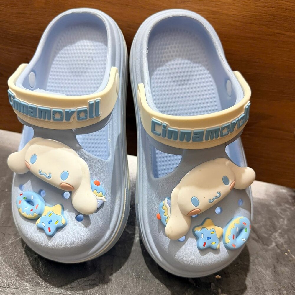 Sanrio Cinnamoroll Kids Clogs | Blue Cartoon Slides | Cute Character Shoes